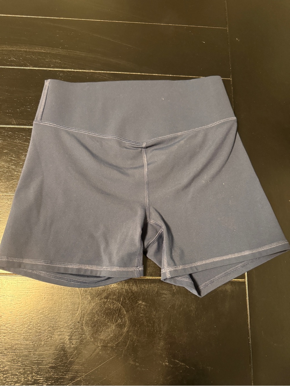 Fabletics Pureluxe 3” Navy High-Rise Bike Shorts